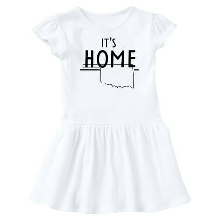 

Inktastic It s Home- State of Oklahoma outline Gift Baby Girl Dress