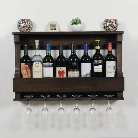 Loon Peak Outland 8 Bottle Wall Mounted Wine Gl Rack Loon Peak Outland 8 Bottle Wall Mounted Wine Gl Rack