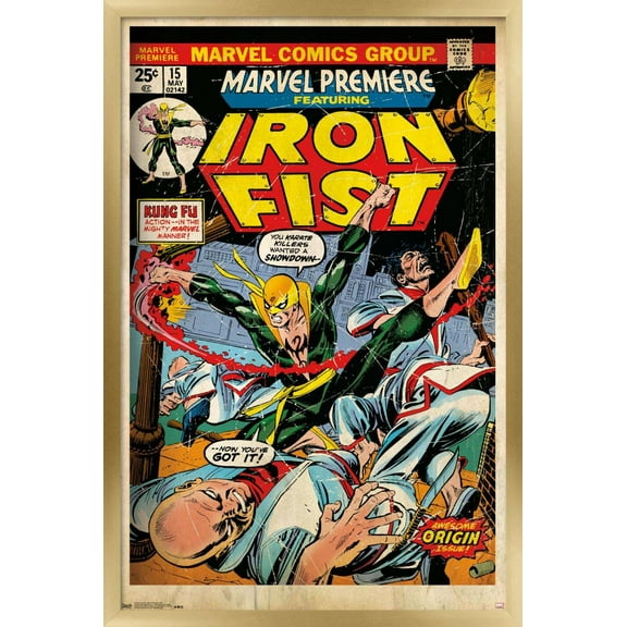 Marvel Comics - Iron Fist - Premiere Cover #15 Wall Poster, 14.725" x 22.375", Framed