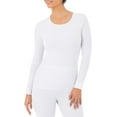 thumbnail image 4 of Fruit of the Loom Women's Micro Waffle Premium Thermal Underwear Tee Shirt, White, 2X, 4 of 6