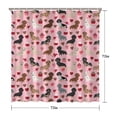 thumbnail image 5 of Pink Cute Dachshund Dog and Love Heart Shower Curtain 72"x72" ,Bathroom Decorative Shower Curtains Set with 12 Hooks,Modern Waterproof Washable Shower Curtain, 5 of 5