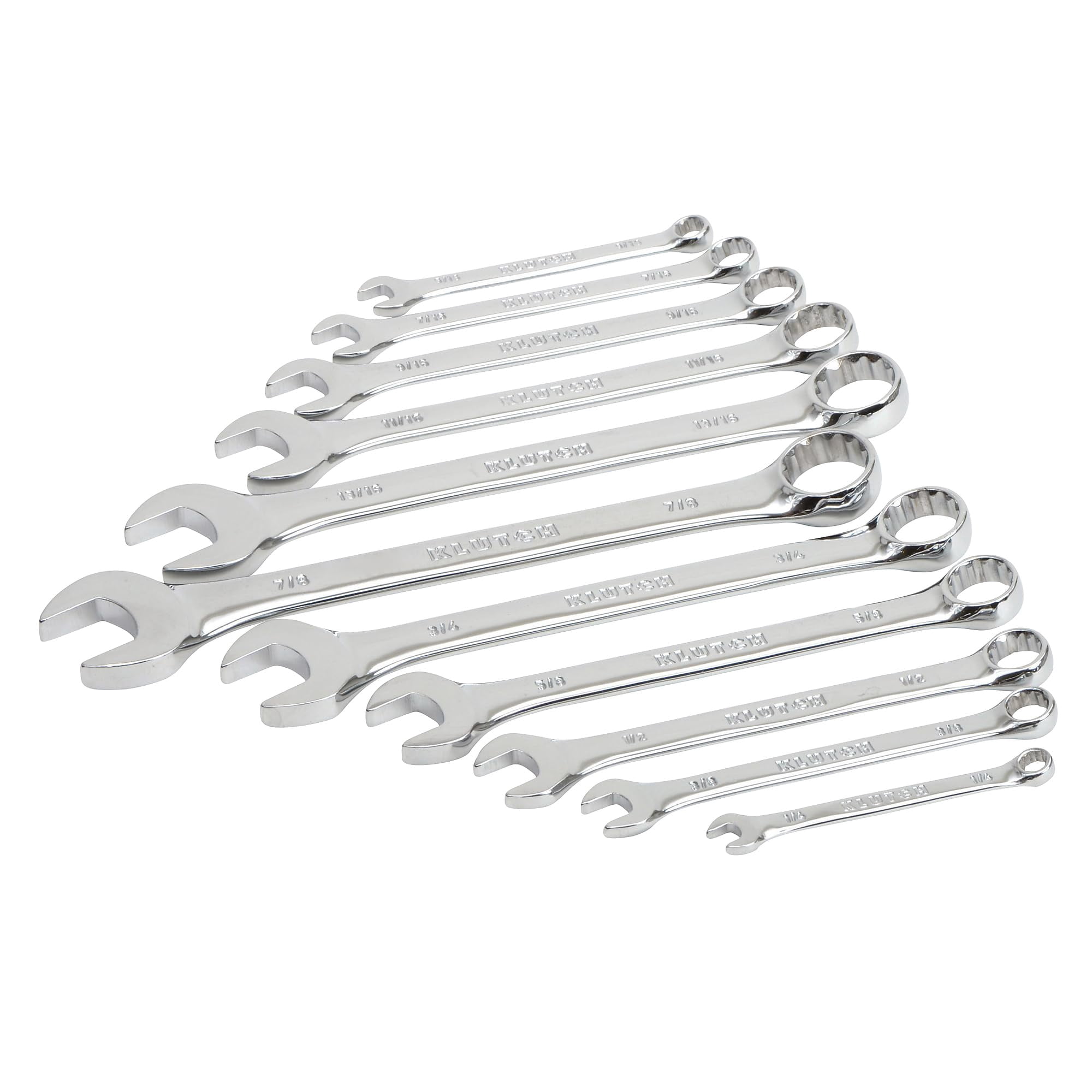Klutch 11-Pc. SAE Wrench Set with Full Polish