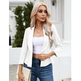 thumbnail image 2 of Black Blazer for Women Business Casual Outfits for Women Elegant Open Front Peplum Black Blazer Jacket, 2 of 9