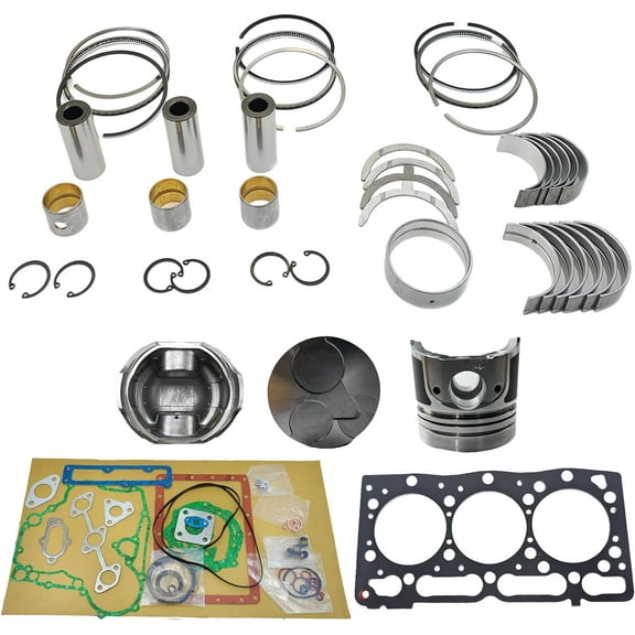 D1005 Engine Overhaul Rebuild Kit (No cylinder liner and valve) For Kubota D1005 Engine JCB VMT160-80 Compactor EW320DS J312 Generator GB18 GB170 GB175 GB180 JB16 JB17X JB18 JB19X Tractor