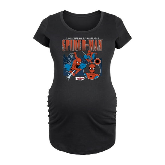 Marvel Your Friendly Neighborhood Spider-Man - Classic Spider Suit - Maternity Scoop Neck Graphic T-Shirt