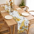thumbnail image 3 of Gnomes Table Runner - 72 Inch Long, Kitchen Dining Table Runner Dresser Scarves, Vintage Yellow Sunflower Summer Bee Grey Plaid Farmhouse Decor for Coffee Tables Wedding Party Banquet, 3 of 8