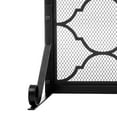 thumbnail image 7 of Vanity Art 1-Panel Iron Fireplace Screen | Heavy-Duty and Heat-Resistant Indoor Single Panel Geometric Pattern Iron Fireplace Screen with 29.33-inch Height, Black, MLT3026FP-BK, 7 of 7