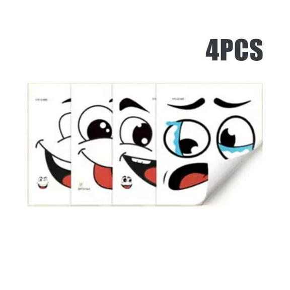 Funny Trash Can Stickers 4 Pack Hilarious Face Expressions Bathroom Kitchen Decor