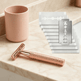 thumbnail image 4 of EXLEAF 2026 New Double Edge Safety Razor for Women, with 10 Pcs Safety Razor Blades Single Blade Razor Reusable Travel Essentials Women Razor, Silvery, 4 of 6