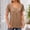 B378 Khaki summer tops for women clearance under $5, variant on Cagogo Womens Summer Short Sleeve Round Neck Pleated Tshirts Under $5 Plus Size Solid Color Button Tops Cute White Blouses Clothes Mothers Day Gift