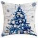 thumbnail image 2 of Blue Throw Pillow Covers 18*18 Inch Linen Farmhouse Cushion Covers for Couch Sofa Bedroom Christmas Decor (Pack of 4), 2 of 4