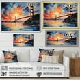 thumbnail image 4 of Designart "Golden Gateway Orange Bridge VII" Bridges Floater Framed Wall Art Print, 4 of 7