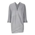 thumbnail image 4 of Fanxing Women's Summer Short Sleeve Open Front Long Cardigan Draped Shirt Kimono Cardigan Knit Sweater Outwear S,M,L,XL,XXL, 4 of 8