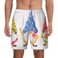 thumbnail image 3 of Uemuo Autumn Funny Gnomes Pattern Mens Swim Trunks Quick Dry Board Shorts with Mesh Lining, Stretch Beach Shorts Quick Dry No-Chafing Board Shorts-X-Large, 3 of 9