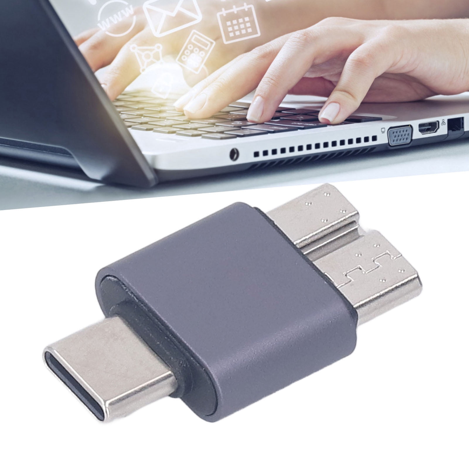 Adattatore Da USB Micro B A USB C: Collega Hard Disk E Dispositivi Al Tuo PC O Telefono (2 Pezzi) - 2