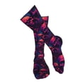 thumbnail image 4 of Pofeuu Purple-Red Skull Print Stockings, Adult Running Hiking Socks for Youth and Adult-One Size, 4 of 8