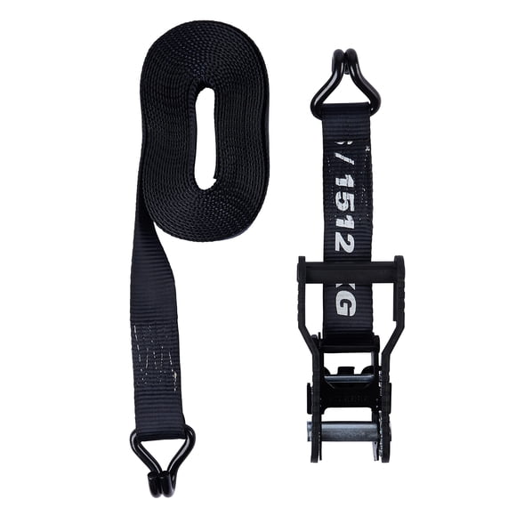 Cargo Strap KEEPER 85458 con trinquete, 8,2 m, amarre con trinquete, 2 pulgadas, color negro