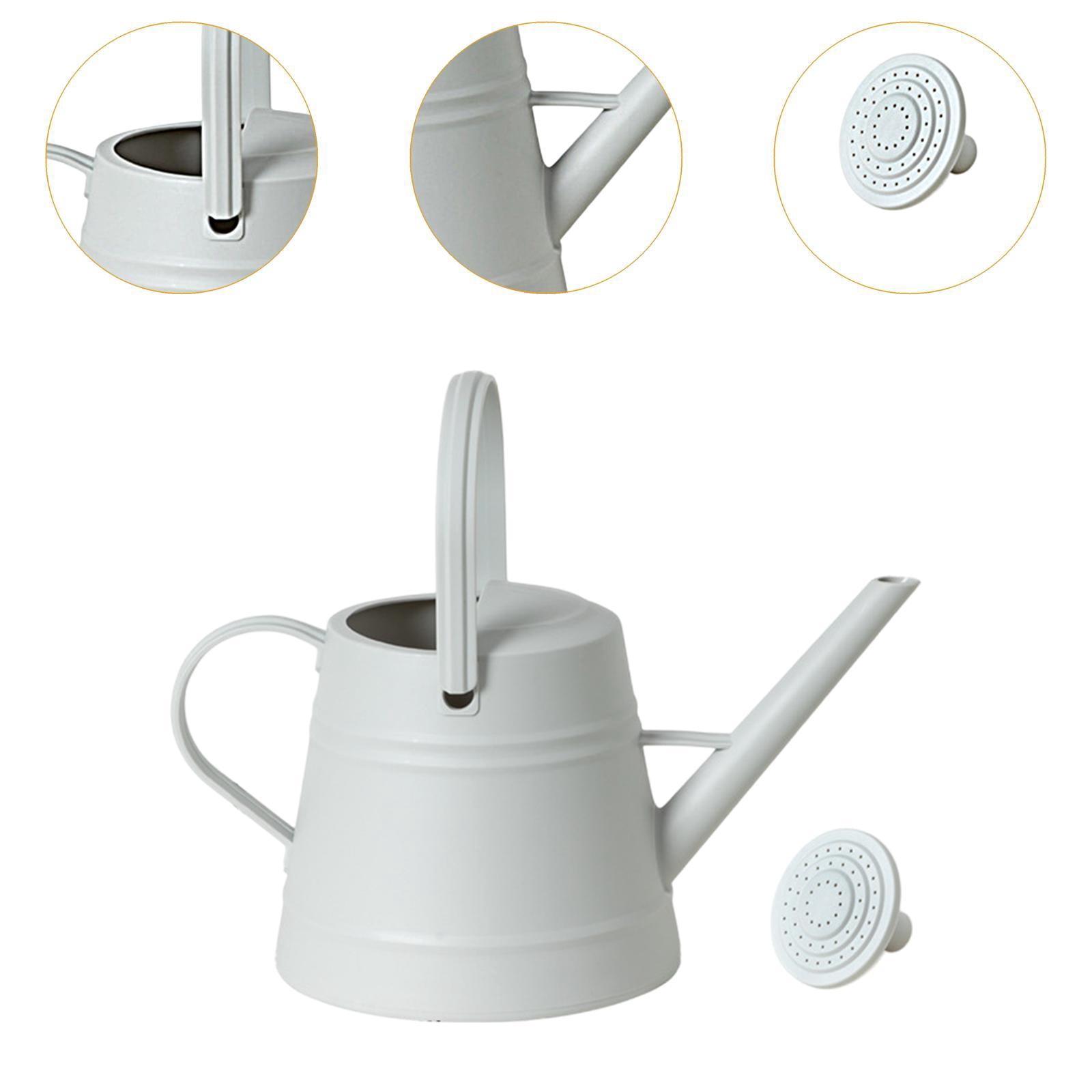 figatia Long Spout Water Can Flower Watering Can Enlarged Water Inject Port Gardening Tool Plant Watering Device for Household Gray