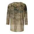 thumbnail image 5 of LYEAA Vintage Inspired Women Tops 3/4 Sleeve Length Floral Pattern Casual Loose Fit T-Shirt Breathable Fabric for Gardening Daily Use Multicolor XXXXL, 5 of 5