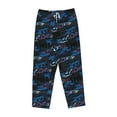 thumbnail image 4 of Xecao Blue Sports Car Women's Straight Lounge Pajama Pants: The Epitome of Relaxed Sleepwear, 4 of 9
