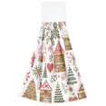 thumbnail image 7 of Yayeee Kitchen Hanging Hand Towels Set of 2 with Loop Bathroom Absorbent Tie Towel, Brown Nordic Christmas House, 7 of 7