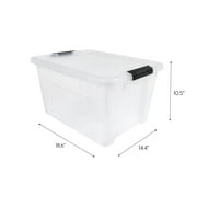 IRIS 32 Qt. Plastic Storage Bins with Lids, Stackable Storage Containers, Totes, 4 Pack