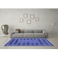 thumbnail image 3 of Ahgly Company Indoor Square Abstract Blue Modern Area Rugs, 7' Square, 3 of 4