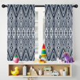 thumbnail image 5 of Blackout Kids Curtains,Blue Geometric Diamond Triangle Pattern Childrens Insulated Curtains Set Of 2,Bedroom Essentials,Toddler Room Decor 42x54in(106x137cm), 5 of 5