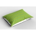 thumbnail image 2 of Ambesonne Philodendron Pillow Sham 2 Pack, Modern Summer Leaves, 26"x20", Mustard Lime Green, 2 of 3