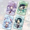 Riapawel Anime Genshin Impact Paimon Abs Student Id Bus Bank Card Holder Keychain Card Case Cover Box Pendant Keyring Decor Cosplay Gift