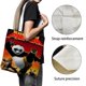 thumbnail image 3 of Kung Fu Panda Bolso de tela con estampado de lienzo para mujer, bolsa de compras reutilizable y estética, con cremallera interior, regalo para mujer,40*45cm., 3 of 6