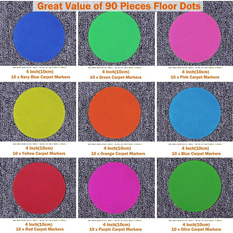  80PCS Carpet Spot Markers, Round and Star Spot Markers for  Classroom, Multicolor Floor Spots for Kids, Sitting Dots for Kids Magic  Carpet Spots Circles Dots for Kids, Preschool and Kindergarten 