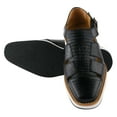 thumbnail image 4 of LIBERTYZENO Mens Fisherman Lizard Print Genuine Leather Buckle Closure Casual Closed Toe Sandals Adam Black 13, 4 of 9