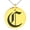 Gold, variant on Stainless Steel Letter C Initial Old English Monogram Engraved Small Medallion Circle Charm Pendant Necklace
