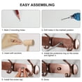 thumbnail image 7 of Unique Bargains Plating Dual Zinc Alloy Wall Hook Rack Copper Tone 4 Hooks, 7 of 7