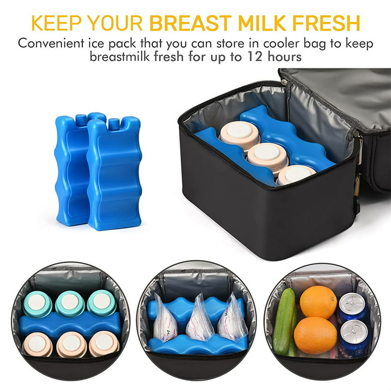 Backpack Milk Cooler Portable Insulation Bag Ice Mommy Pack Breast Milk Preservation-light Green, Women's, Size: 26*24*17CM