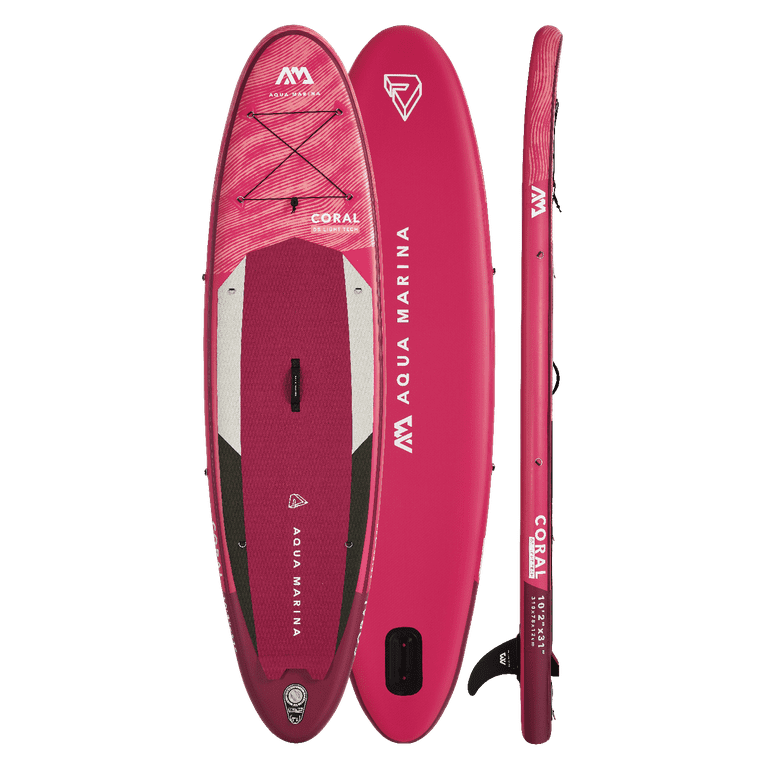 Aqua Marina Stand Up - Safety Bag, Board Paddle, & SUP including Pump CORAL Inflatable 10\'2\