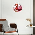 thumbnail image 3 of Battery Operated Analog Wall Clocks Non-Ticking Silent Modern Clock Decorative for Home,Office-Flamingo In Watercolor Splashes(12inch), 3 of 4