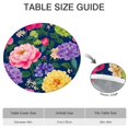 thumbnail image 6 of Pioneer Flower Floral Print Pattern Round Fitted Tablecloth with Elastic Edge,Dining Table Cover Waterproof,Outdoor Round Tablecloth for Camping,Dining,Indoor and Outdoor, 6 of 7