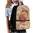 thumbnail image 3 of Jeiento Cute Capybara Backpack for Girls Boys 8-10 10-12 School Bag Elementary School Bookbag Back Pack Purse Kindergarten Book Bags Rucksack Kids Bagpack Daypack, 3 of 6