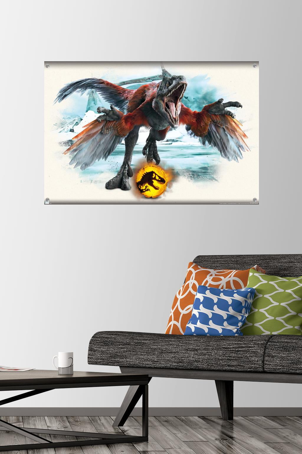 Jurassic World: Dominion - Pyroraptor Focal Wall Poster with Pushpins, 22.375" x 34"