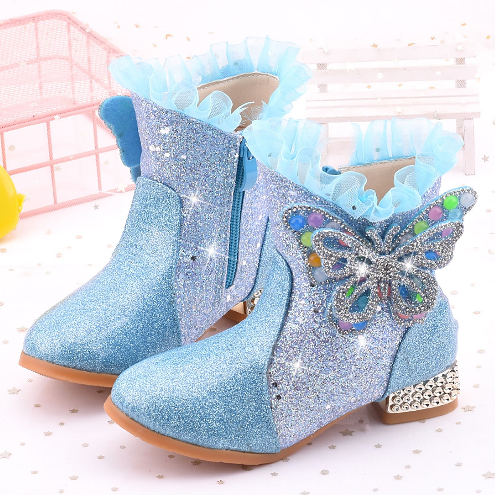 TIFENNY Children Short Boots Baby Girls Princess Lace Bootie Casual Shoes  Short Single Boots Low Heels Shoe : Amazon.in: Shoes & Handbags