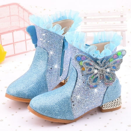 

TOWED22 Toddler Girl Snow Boots Baby Boys Girls Cozy Fleece Booties Winter Non Skid Soft Sole Shoes Winter Socks Toddler First Walkers Warm Shoes Blue
