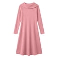 thumbnail image 6 of Ynynloco Fall A Line Dresses for Women 2026 Crew Neck Long Sleeve Casual Loose Flowy Swing Midi Dress, 6 of 6