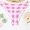 thumbnail image 6 of Minjewel Women's Sexy Checkered Floral Two-Piece Bikini, V-Neck & Hollowed-Out Design Swimsuit for Beach & Pool Party,Light pink,L, 6 of 7