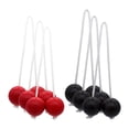 thumbnail image 4 of Almencla 6 Pcs Balles d'Échelle Jeu de Cour pour Enfants Adultes Famille Balles de Remplacement 3 Rouges et 3 Noires, 4 of 8