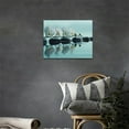 thumbnail image 3 of Zen Canvas Wall Art Zen Spiritual Black Stone Pictures Wall Decor White Orchid Blue Painting Modern Home Framed Prints Artwork for Living Room Bedroom Office Spa Yoga Meditation Room 16"x12", 3 of 6