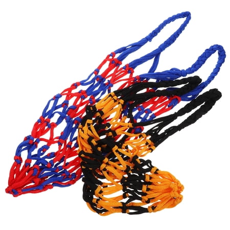 Luxshiny 2-Pack Portable Basketball Mesh Bags Nylon Assorted Colors for Storage Gym Use and Fan Gear Accessories