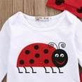 thumbnail image 5 of Kiapeise 3 Pcs Baby Sets, Long Sleeve Animal Print Romper + Long Pants + Hat, 5 of 6