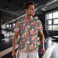 thumbnail image 3 of Wukai Foxes Print Men's Short-Sleeved Mesh T-Shirt,Quick-Dry Short Sleeve Workout T-Shirt-X-Small, 3 of 8